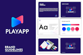do company logo design and brand identity guides with full branding kit