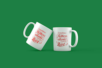 design unique typography coffee mug design