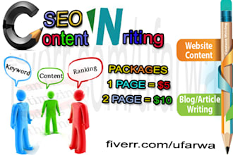 write contents and SEO for you website