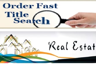 do property searches, title report, chain of title report