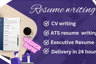 provide executive CV, ats resume, professional CV maker