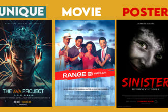 design unique movie poster or poster design