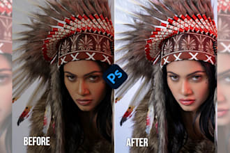 do high end photo retouching and skin retouching