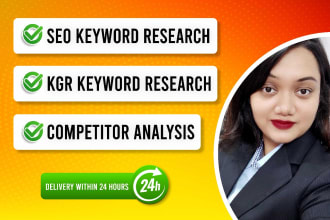 do SEO keyword research, kgr kws and competitor analysis