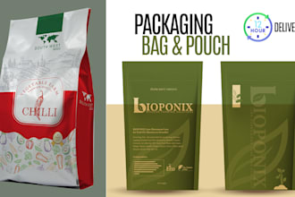 do custom packaging design box, pouch or label