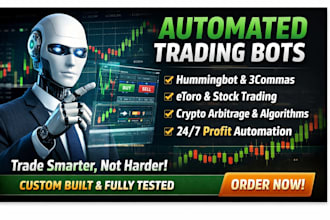 create an automated hummingbot crypto and stock trading bot