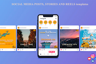 create stylish social media post or stories for your brand