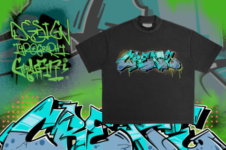 make design graffiti hand lettering for your t shirt design