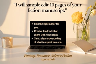 give a sample edit of up to 10 pages of your manuscript