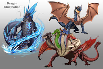 create creature for dnd, stories and illustrations