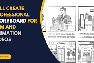 create professional storyboard for film and animation videos