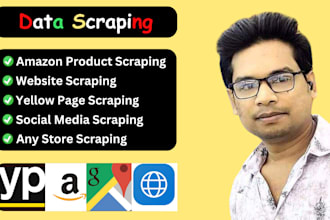 do yellow pages scraping, web scraping, amazon scraping, web scraper in 24 hours