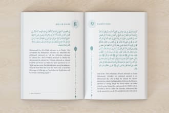 do a professional islamic book layout