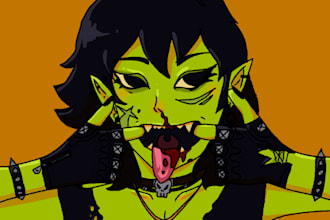 make a art for you in a grunge edgy art style
