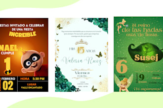 design a birthday invitation ticket or card