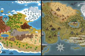 illustrate custom and unique world map