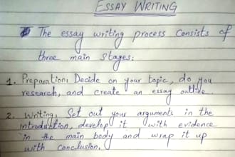 do handwriting work and assignment job for you beautiful writing in low price
