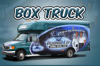 design stylish and professional box truck wrap,trailor wrap,van wrap