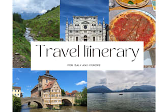 write travel itinerary for italy and europe