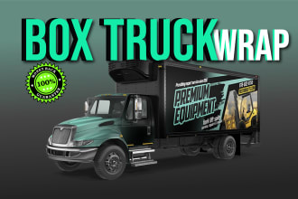 design stylish box truck wrap,trailor wrap,van wrap,food truck wrap