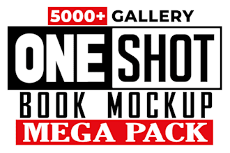 create you a one shot book mockup bundle