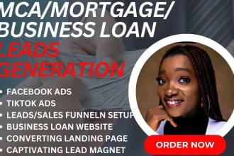 generate quality leads for mca, business loan mortgage agents with leads funnnel