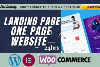 do wordpress landing page design or one page website
