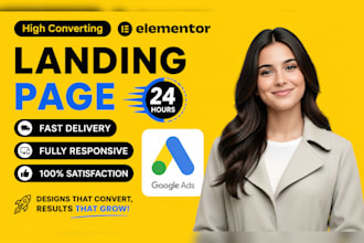 design responsive PPC landing page for google and meta ads