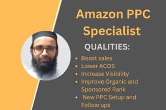 be your amazon fba ppc expert, ppc campaigns and store management
