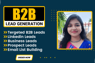 do targeted b2b lead generation, linkedin leads and prospect email list building