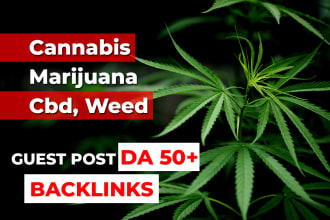 write and publish guest post on my cannabis, marijuana or cbd blog with backlink