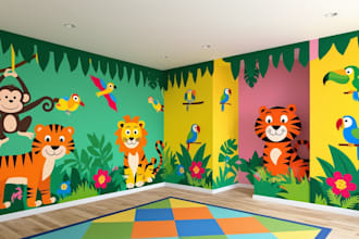 create wall art and murals