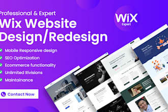 design wix or redesign wix website or wix online store