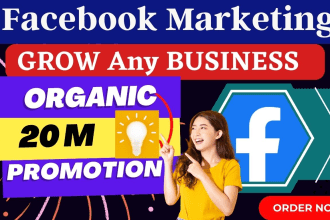facebook marketing and page promotion for fb page organic