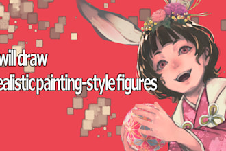 draw realistic painting style figures