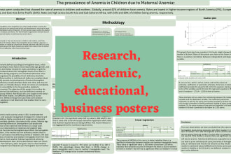 design infographic academic and educational posters in 10 hours