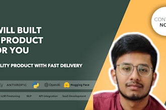 build ai product , ai saas website and models for you
