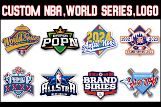 create nba world series all star mlb nfl sports and parody logo for your brand