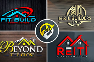 design real estate, property, home, construction, and realtor logo
