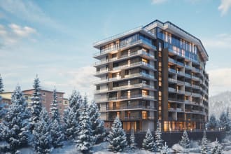 create 3d exterior renders for multistorey building