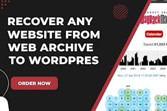 restore your expired website from wayback archive