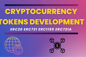 develop erc20, erc721, erc1155, other tokens on blockchain