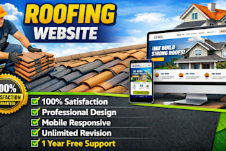 design roofing  and construction company website