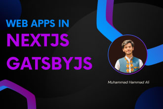 build modern web applications using nextjs or gatsbys