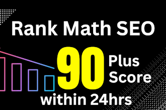 install rank math SEO plugin for 90 plus score within 24hrs
