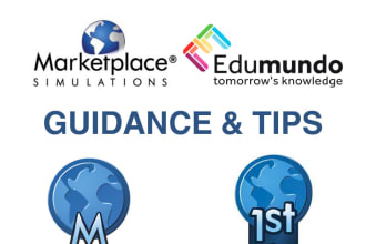 provide guidance to win marketplace and edumundo business simulations