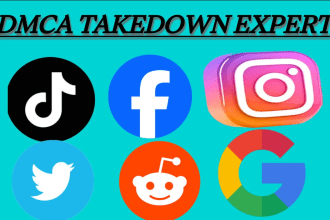 takedown remove report delete tiktok,fb,twitter,ig,reddit,yt, under dmca