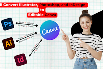 convert photoshop, illustrator and indesign to canva editable