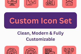 design unique and modern icons set