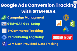 setup google analytics 4,ga4 ecommerce, conversion tracking by gtm